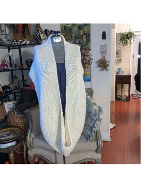 Women's Unbranded Cream Knit Infinity Scarf One Size